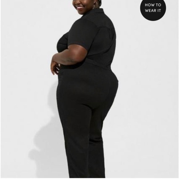 Torrid Black Tailored Jumpsuit Sleek Design SIZE 24 - Picture 6 of 9